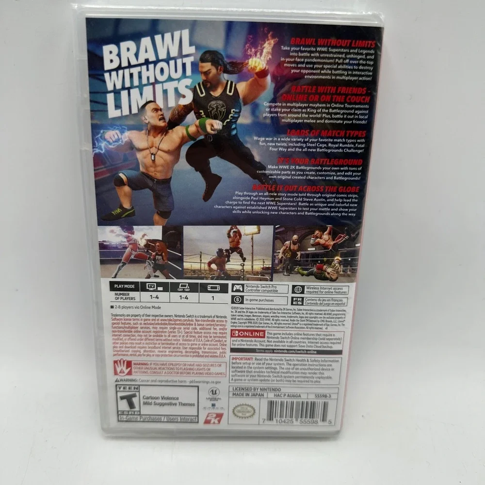 WWE 2K Battlegrounds Nintendo Switch Game - Brand New / Sealed